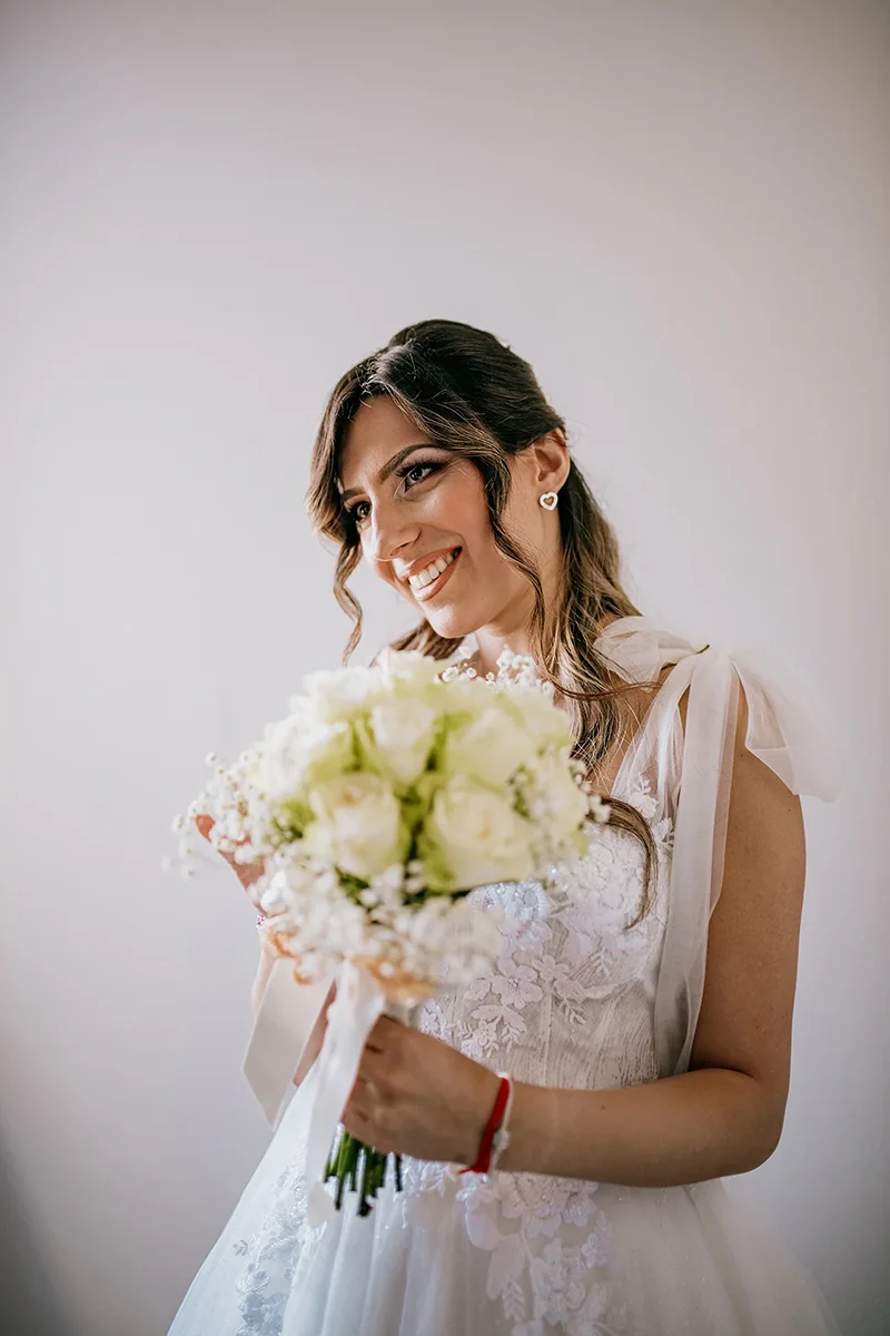 Portret mlade - detalj svadbene fotografije