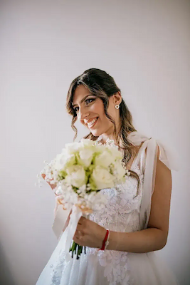 Portret mlade - detalj svadbene fotografije